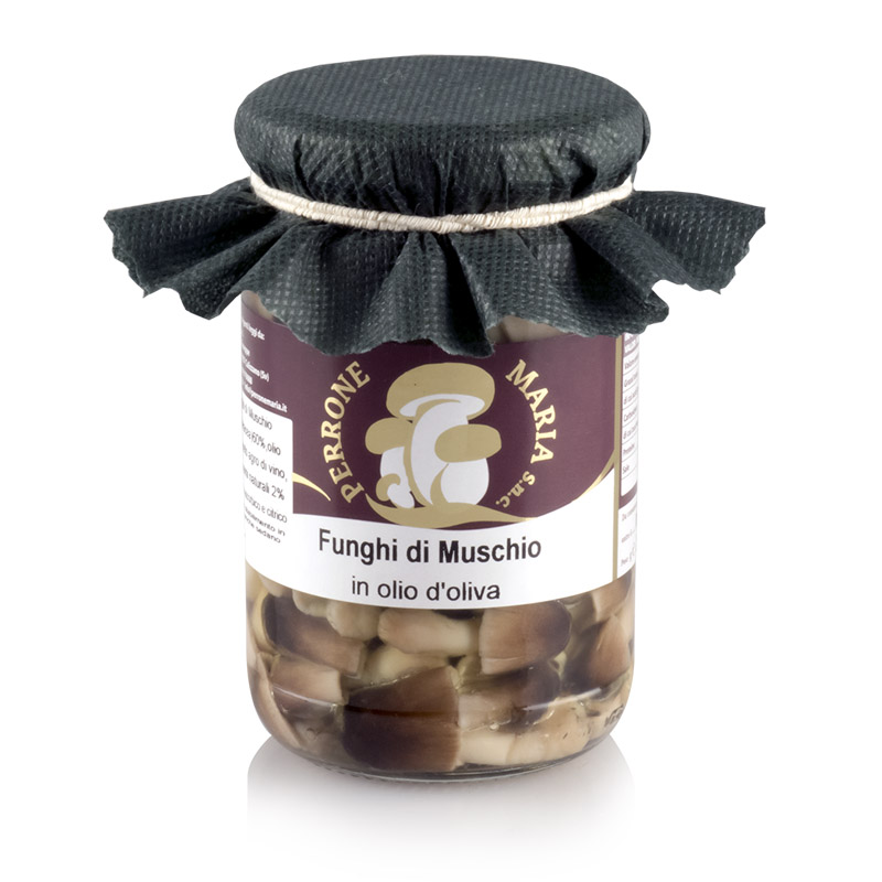 Funghi di muschio in olio d'oliva