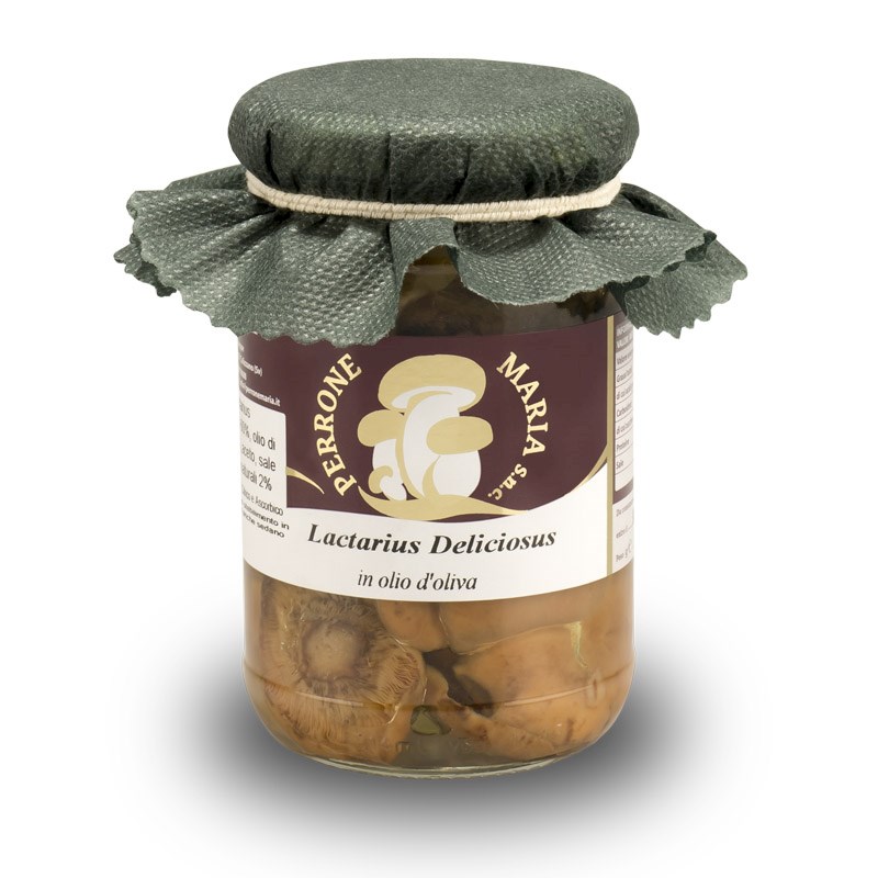 Sanguini mushrooms in olive oil (Lactarius deliciosus)