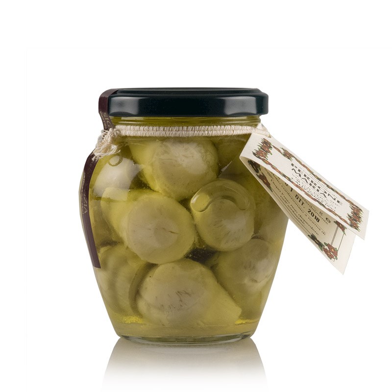 Petits artichauts entiers à l'huile d'olive