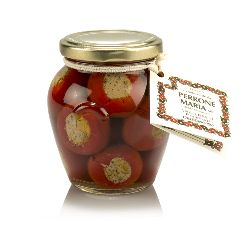 Pepperoni farcis à l'huile d'olive